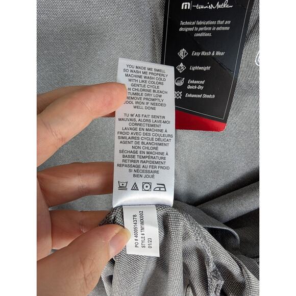 NEW Travis Mathew Polo Shirt Womens Medium Gray Pure Coto Performance Stretch - Picture 16 of 16